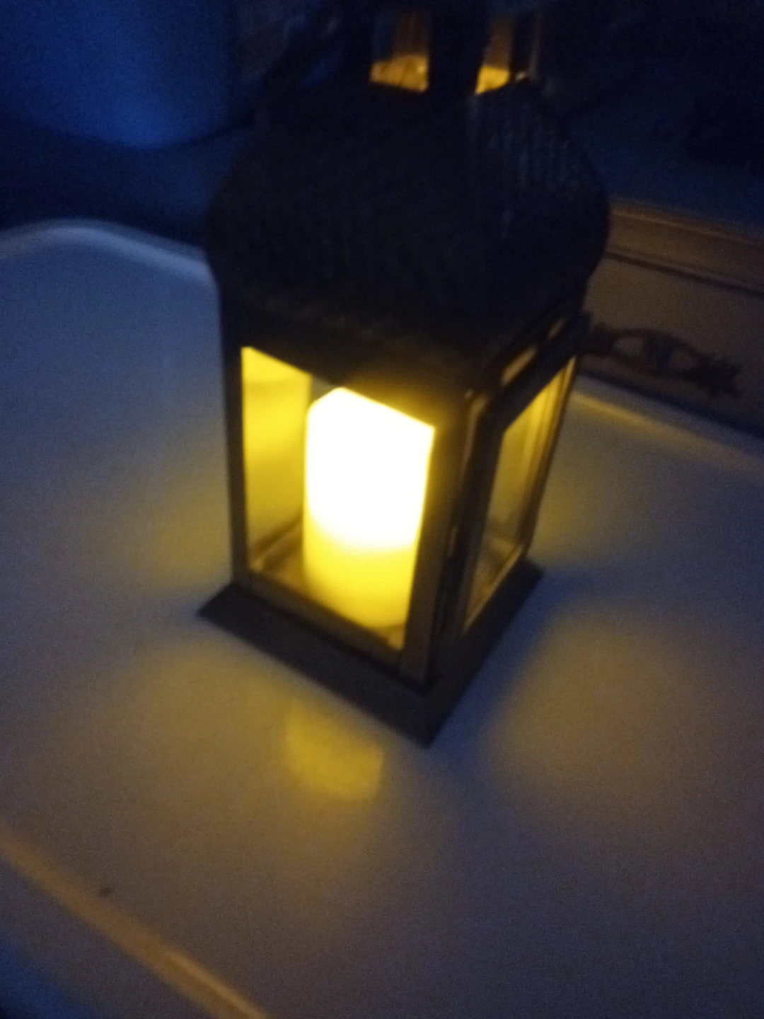 Lantern With Battery Powered Candle - photo 4