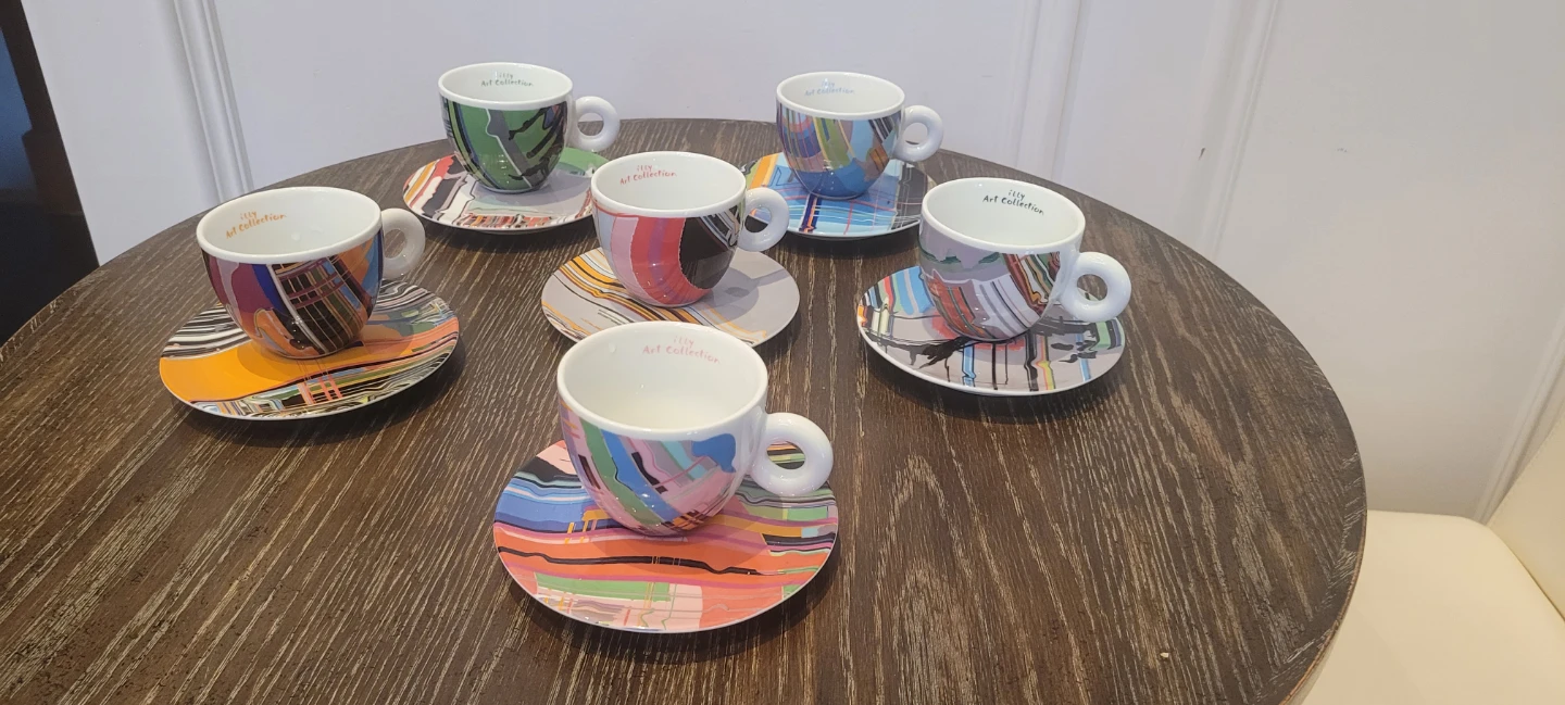 Set of 6 Espresso Cups and Saucers - photo 2