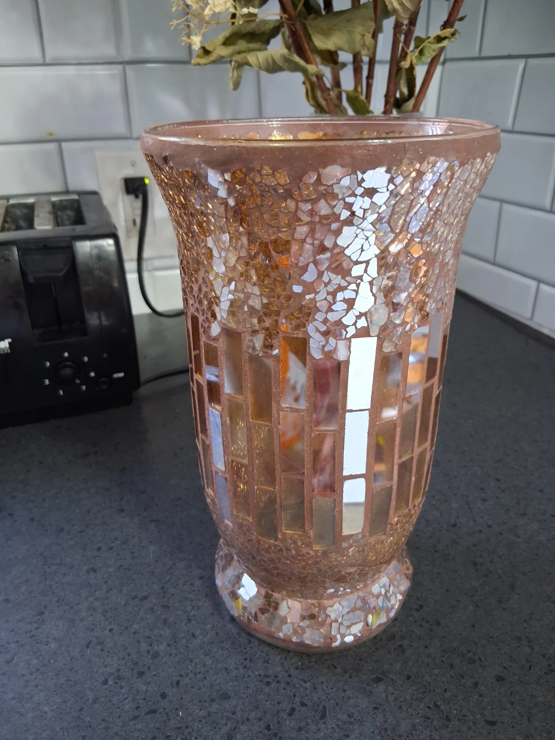Pier 1 Mosaic Glass Vase