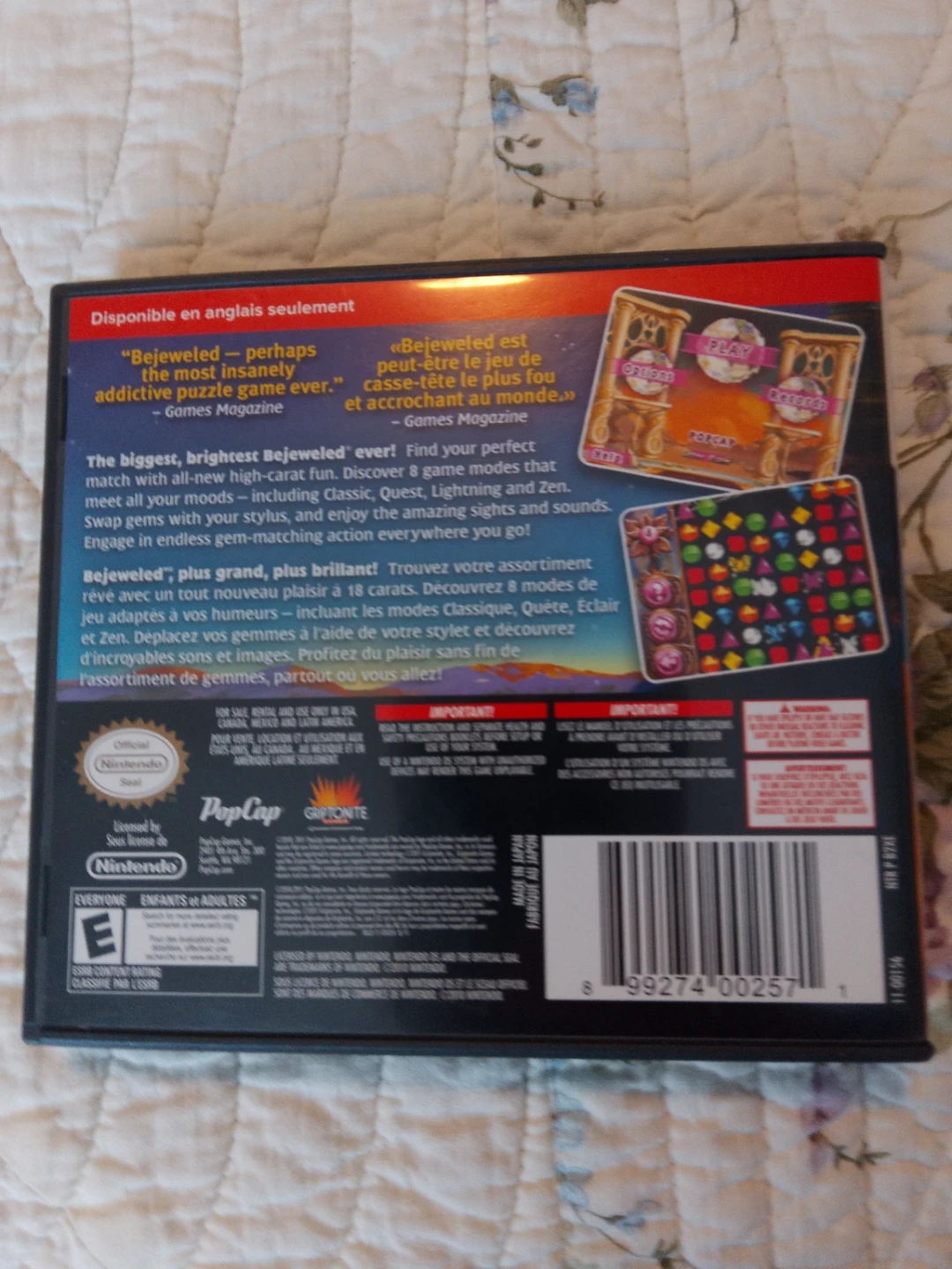 Bejeweled 3 Nintendo DS Game - photo 2