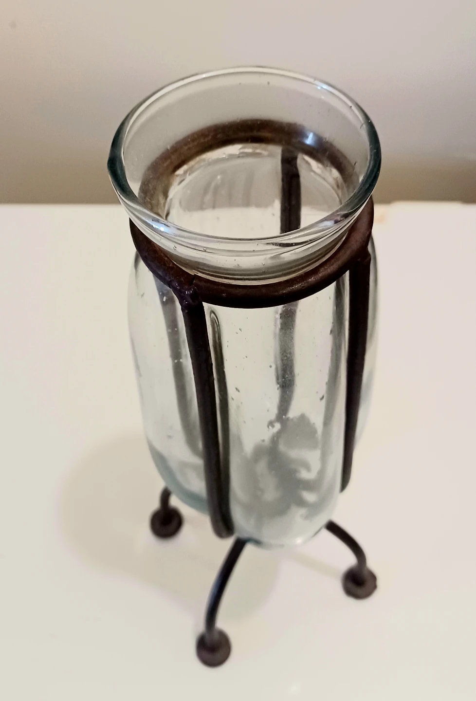 Vtg Handmade Glass Vase - photo 2
