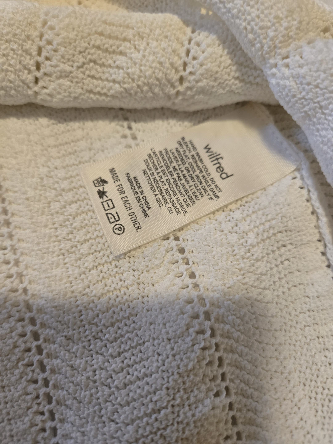 Wilfred White Knit Tank Top Size S - photo 4