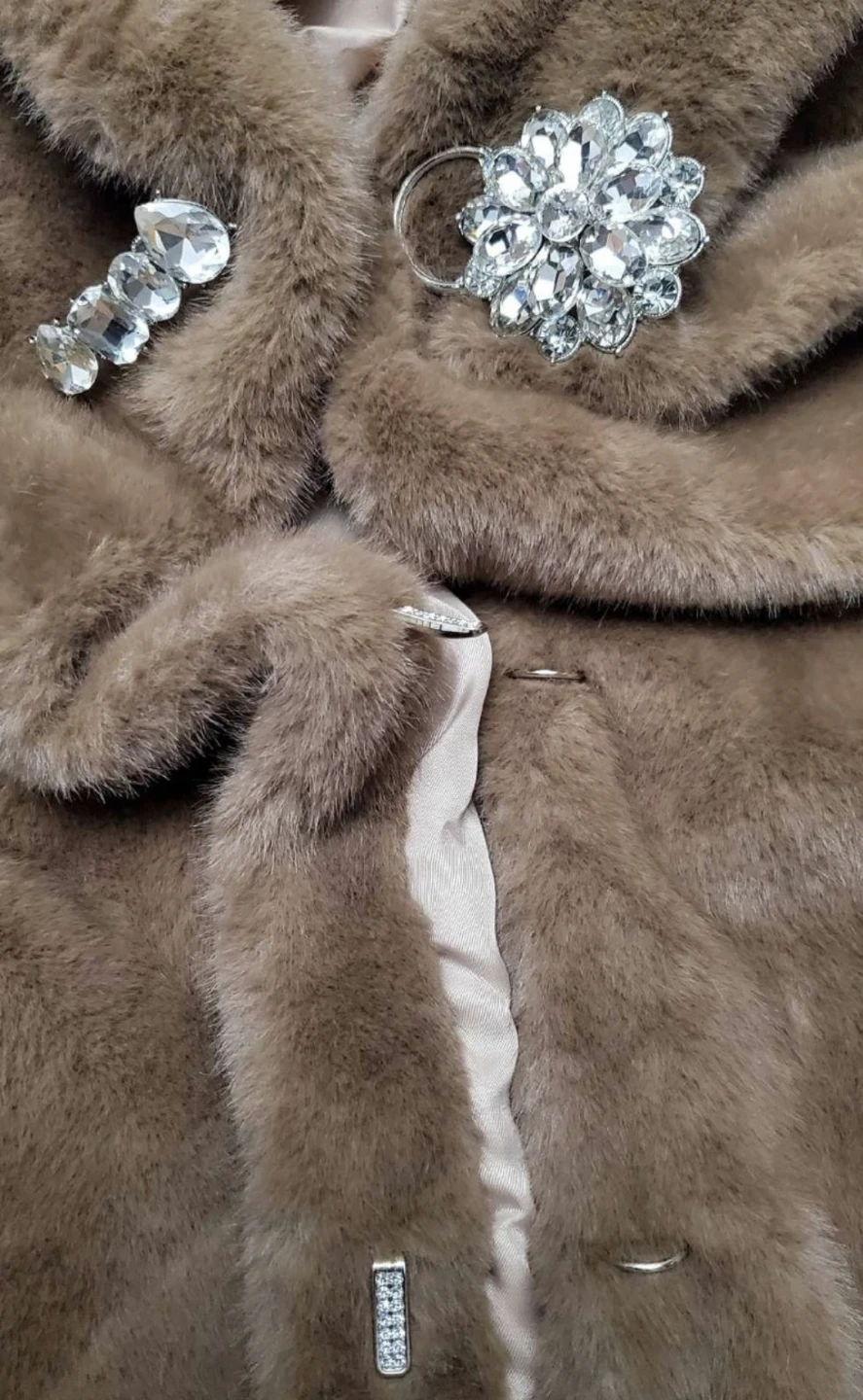 New Danish Mink silk hooded fur coat women Medium - photo 4