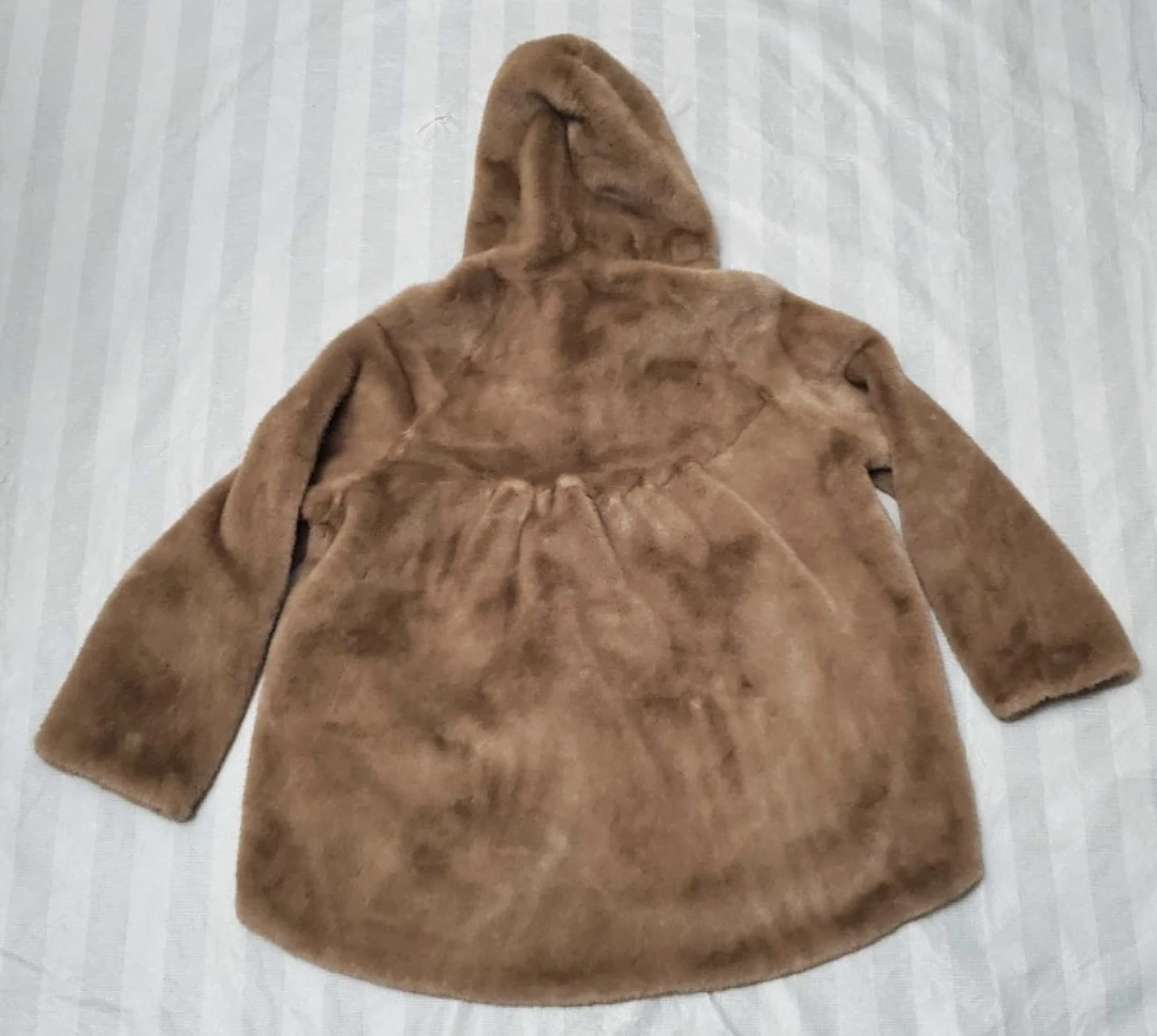 New Danish Mink silk hooded fur coat women Medium - photo 5