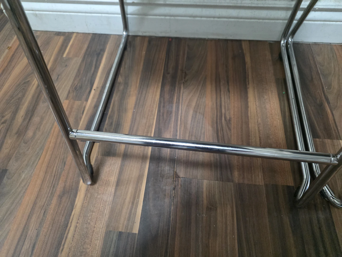 Set of 2 Black Bar Stools with Chrome Legs - photo 5