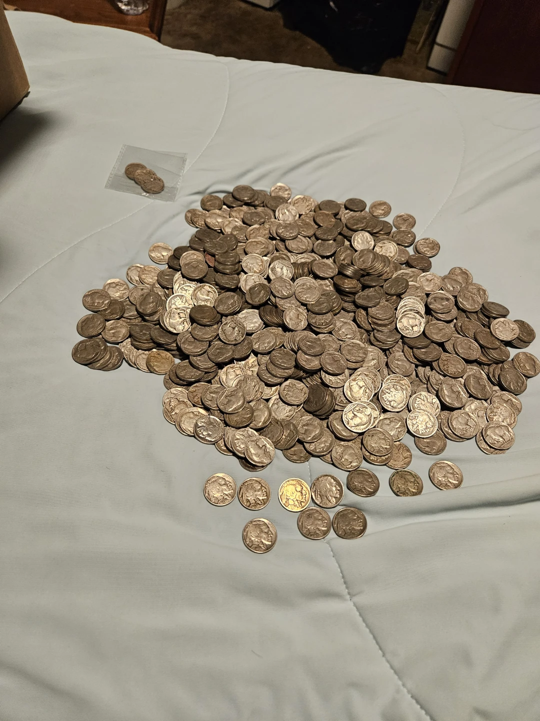 Pile of Buffalo Nickel Coins
