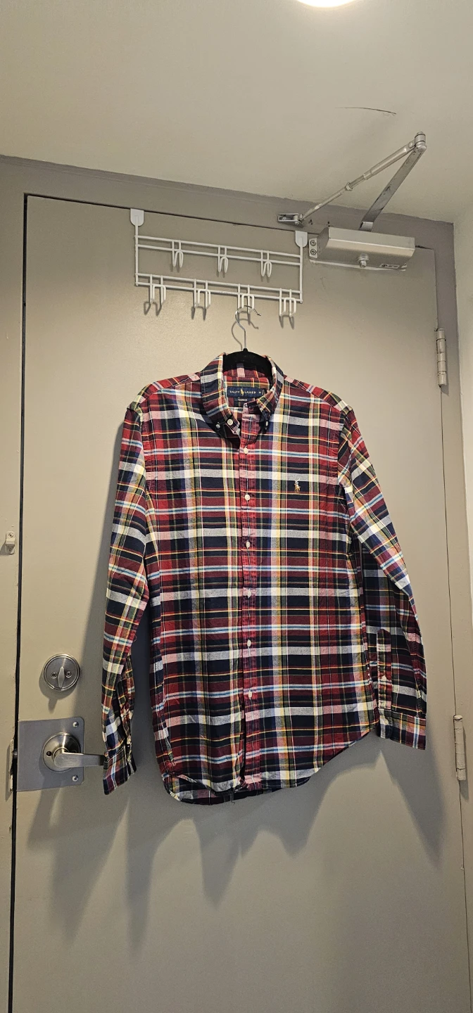 Ralph Lauren Custom Fit Plaid Button-Down Shirt Size M