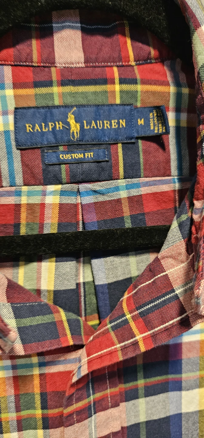 Ralph Lauren Custom Fit Plaid Button-Down Shirt Size M - photo 3