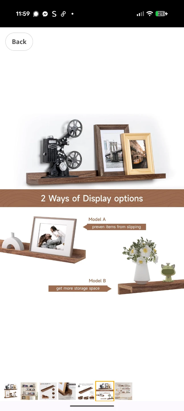 Rustic Floating Wall Shelf - photo 3