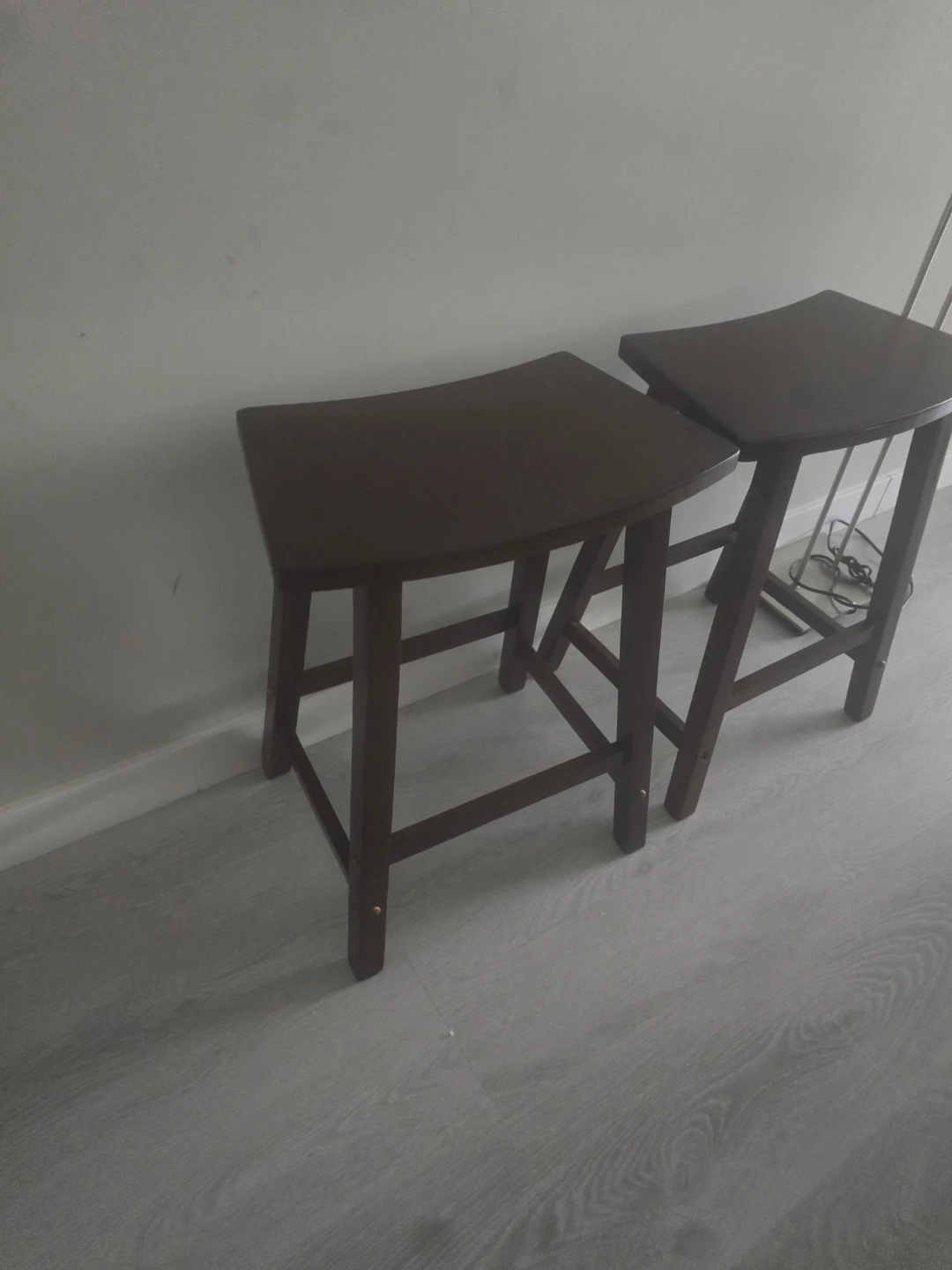 Wooden Bar Stools Set of 2 - photo 2