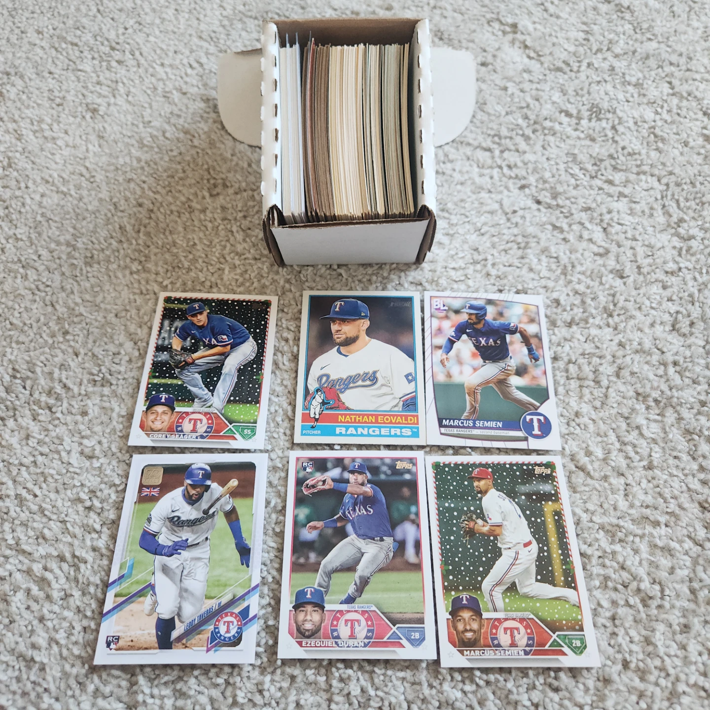 Texas Rangers, 100 Baseball Cards Team lot