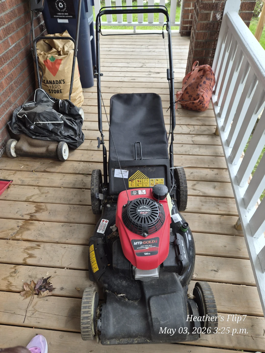 MTD Gold Front Wheel Drive Lawnmower with Honda GCV160 Engine