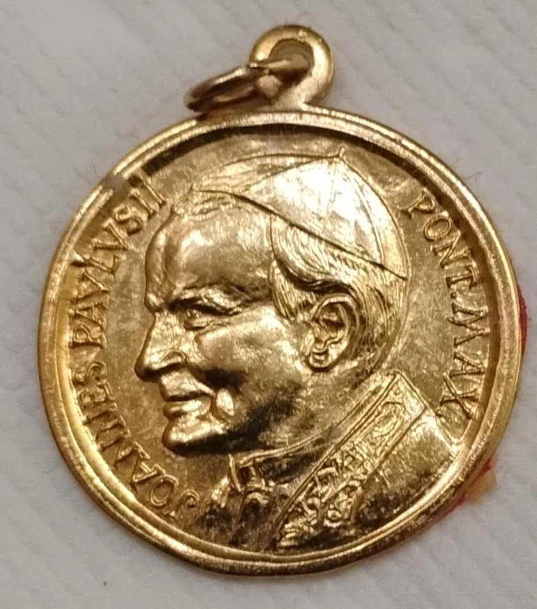 Official Papal Visit Canada 1984 Gold Plated Pendant Charm