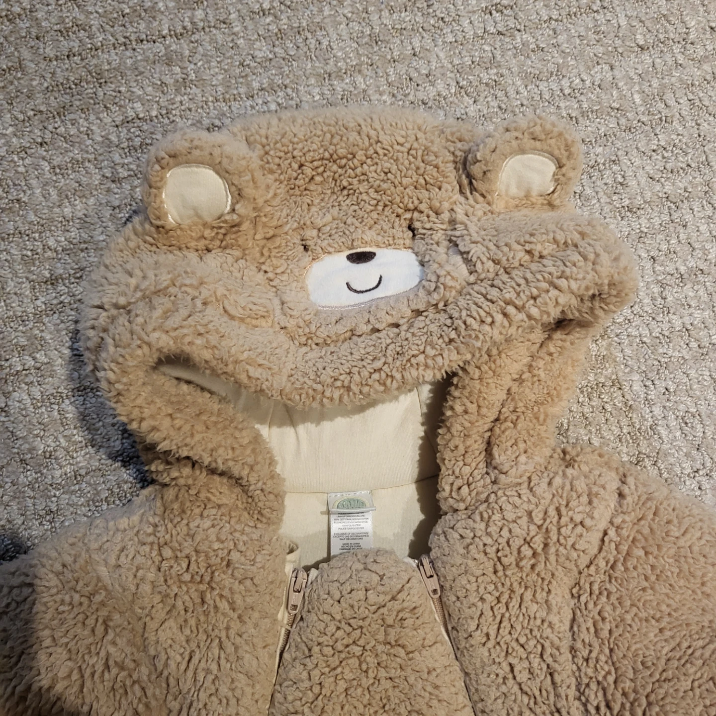 LITTLE ME Baby Bear Fleece Bunting Snowsuit - photo 2