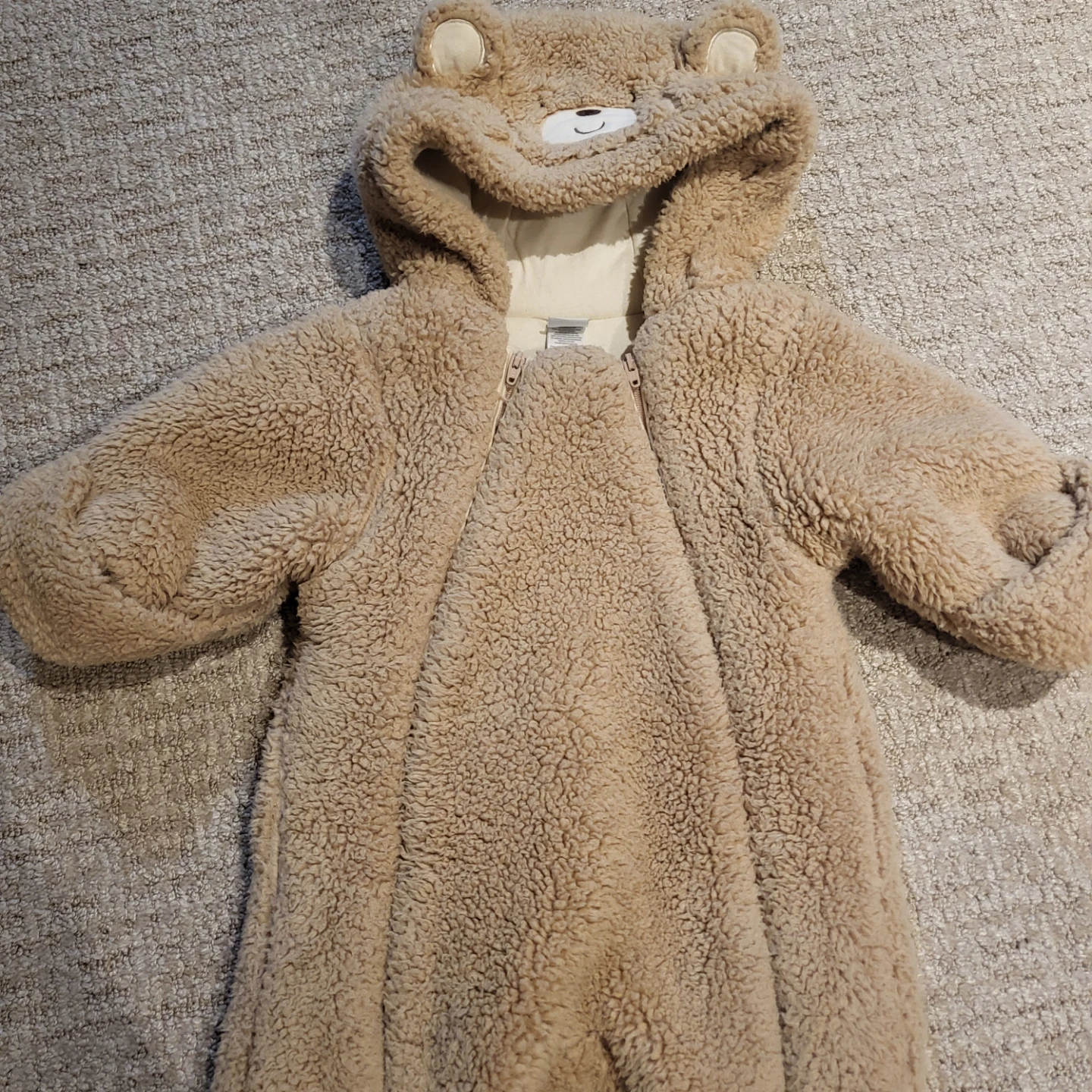 LITTLE ME Baby Bear Fleece Bunting Snowsuit - photo 3