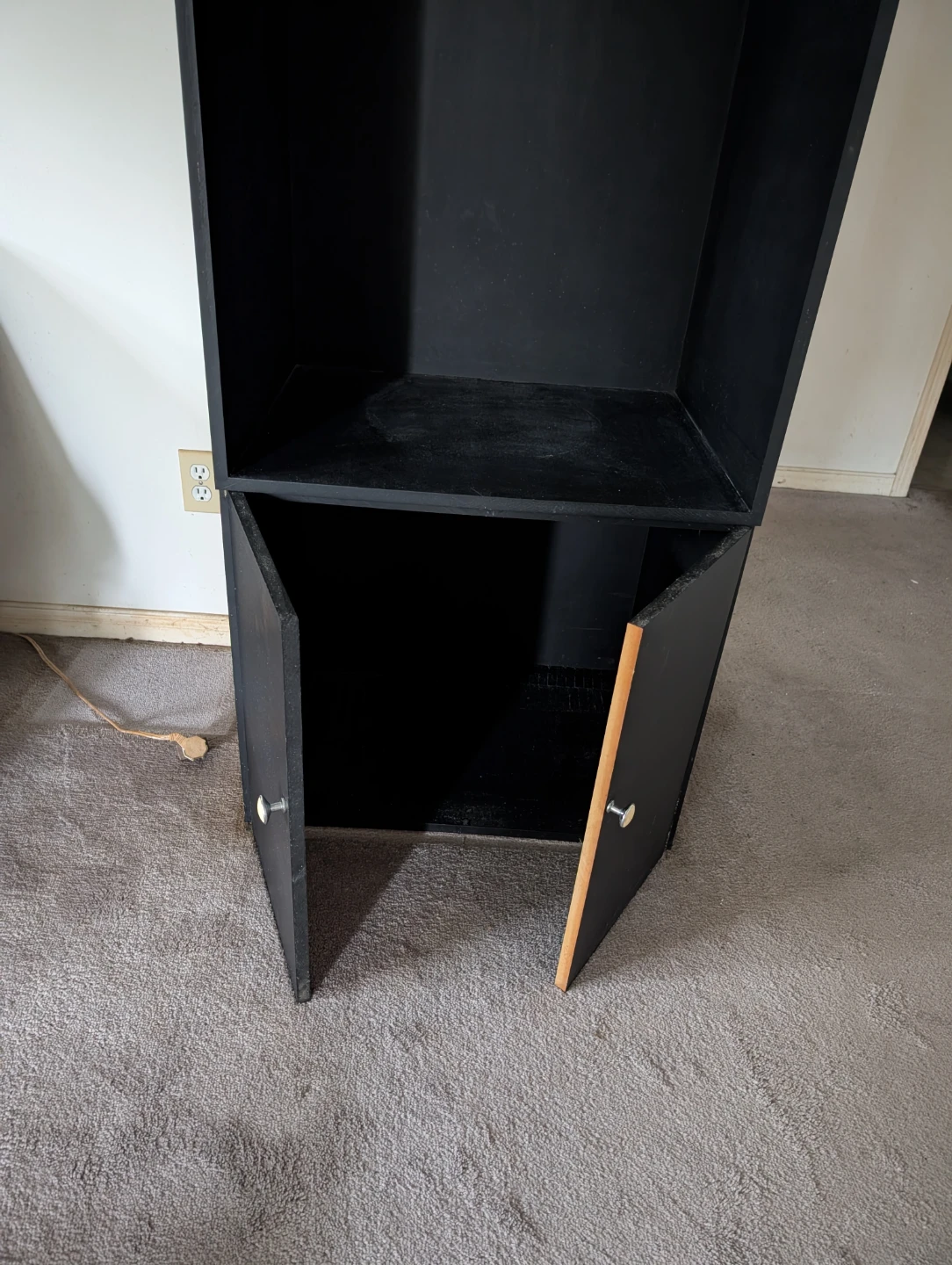 Black Storage Unit with Cabinet - photo 3