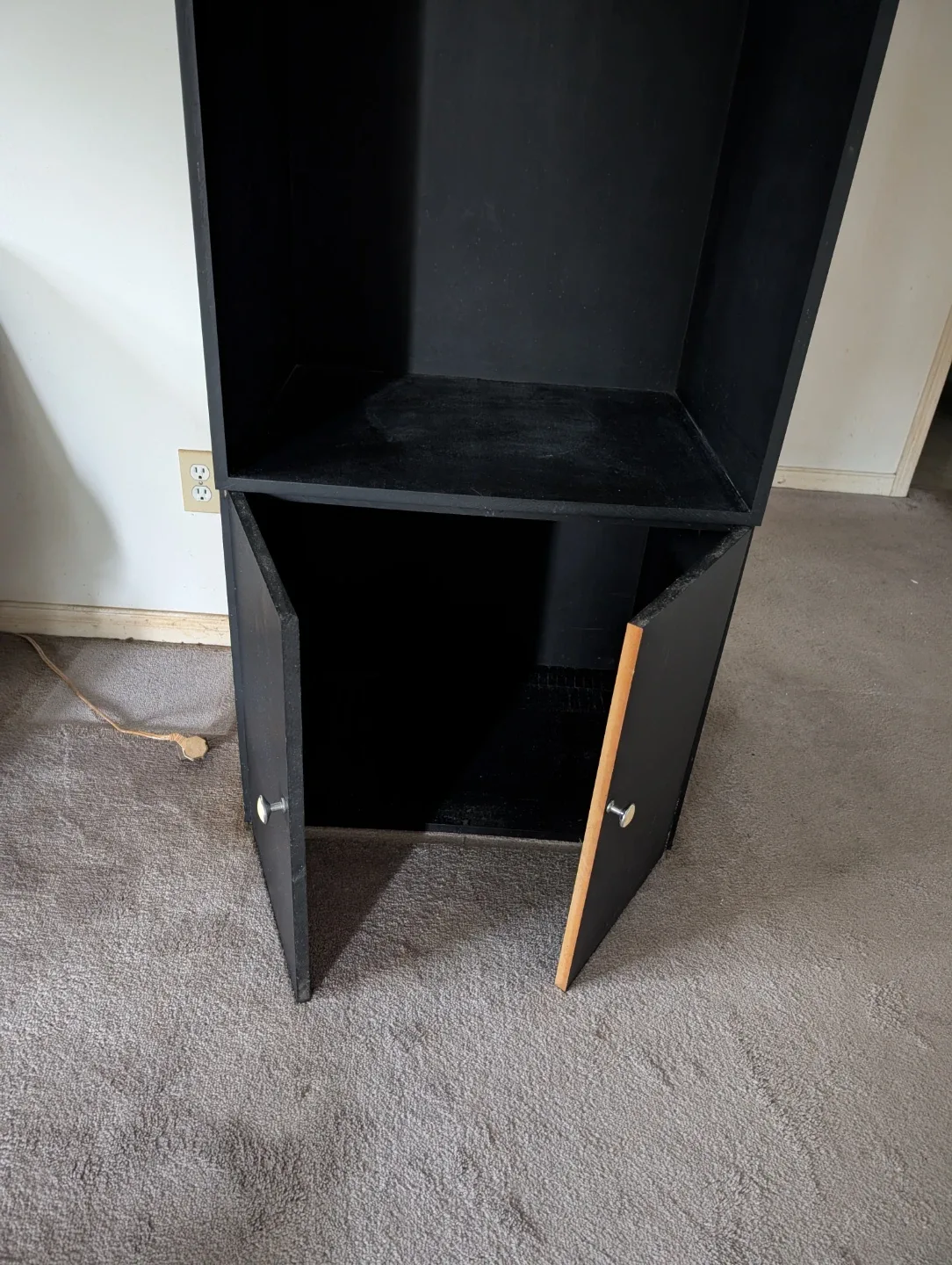Black Storage Unit with Cabinet - photo 3