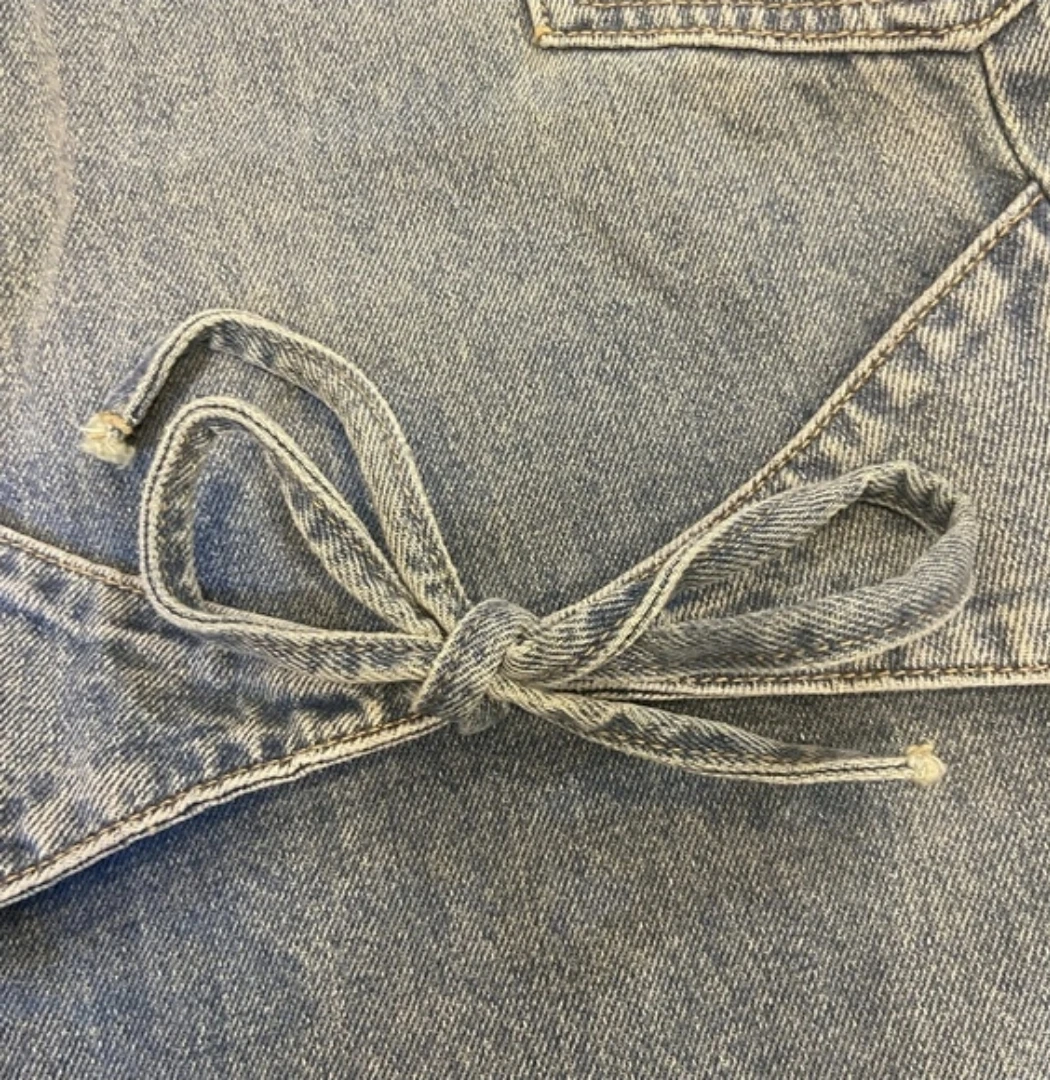 Cider Wide Leg Bowknot Detail Cargo Jeans - photo 5