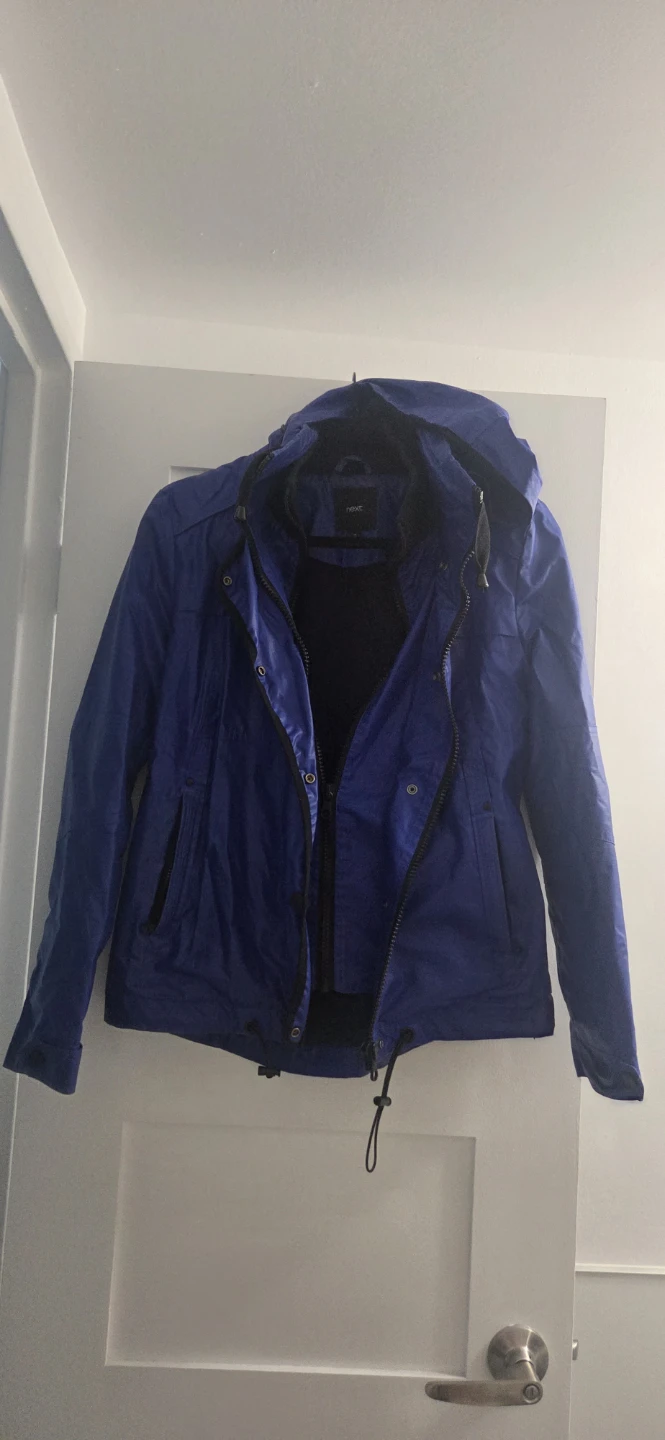 Next Blue Hooded Jacket Size 8