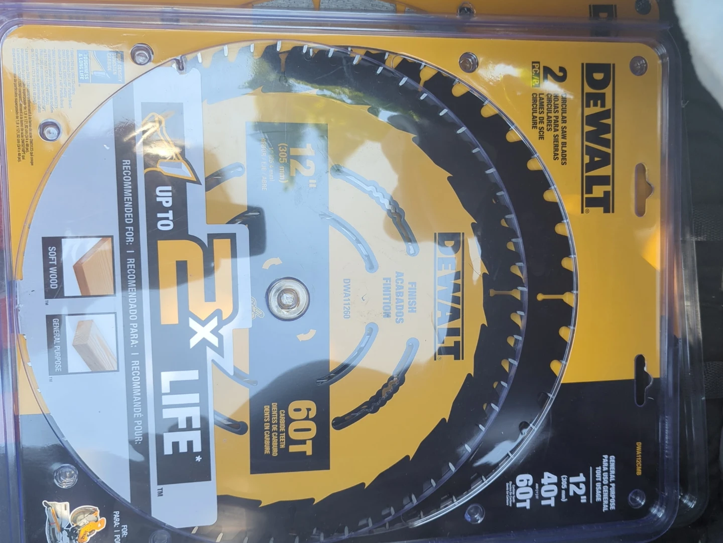 DEWALT 12" Circular Saw Blades - 2 Pack