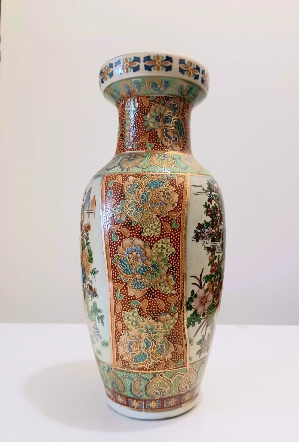 Vtg Hand Painted Satsuma Vase - photo 2