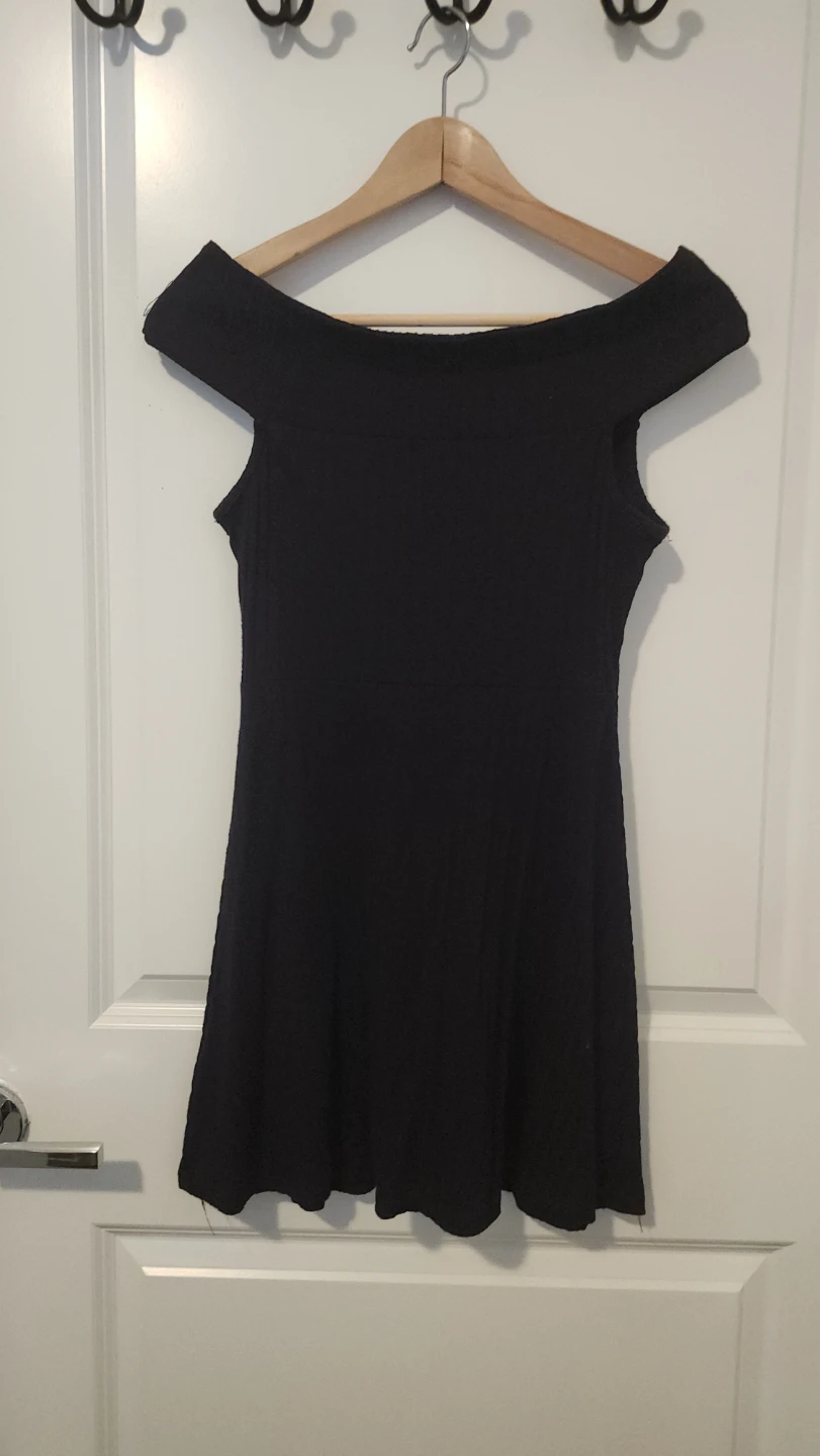 Black Off-the-Shoulder Mini Dress