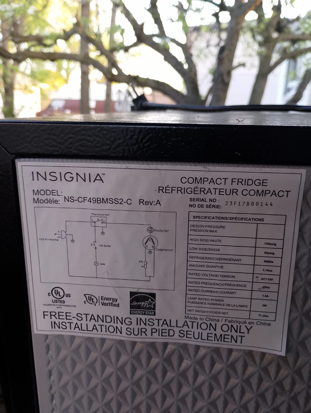 Insignia Stainless Steel Refrigerator - photo 3