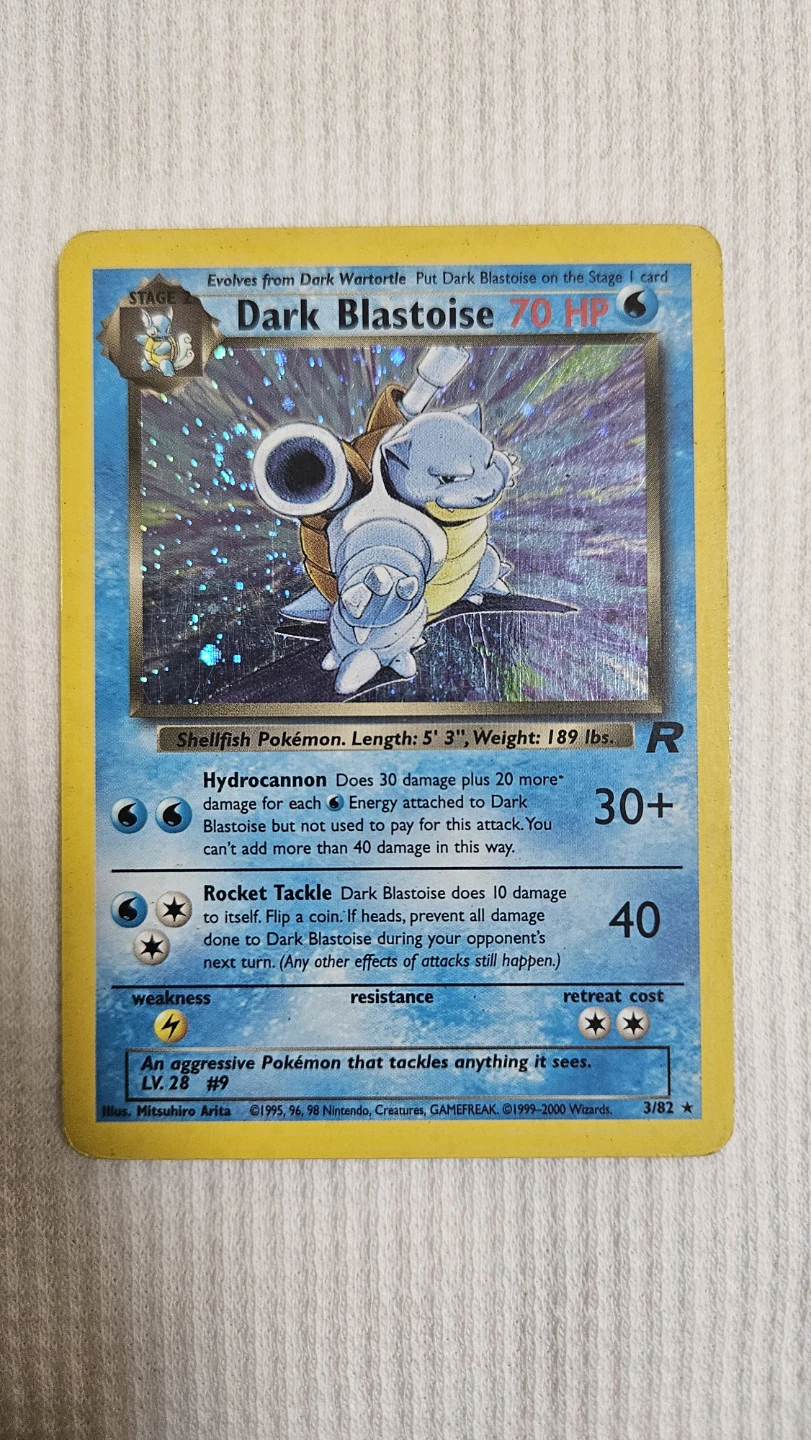Dark Blastoise Holo Pokemon Card
