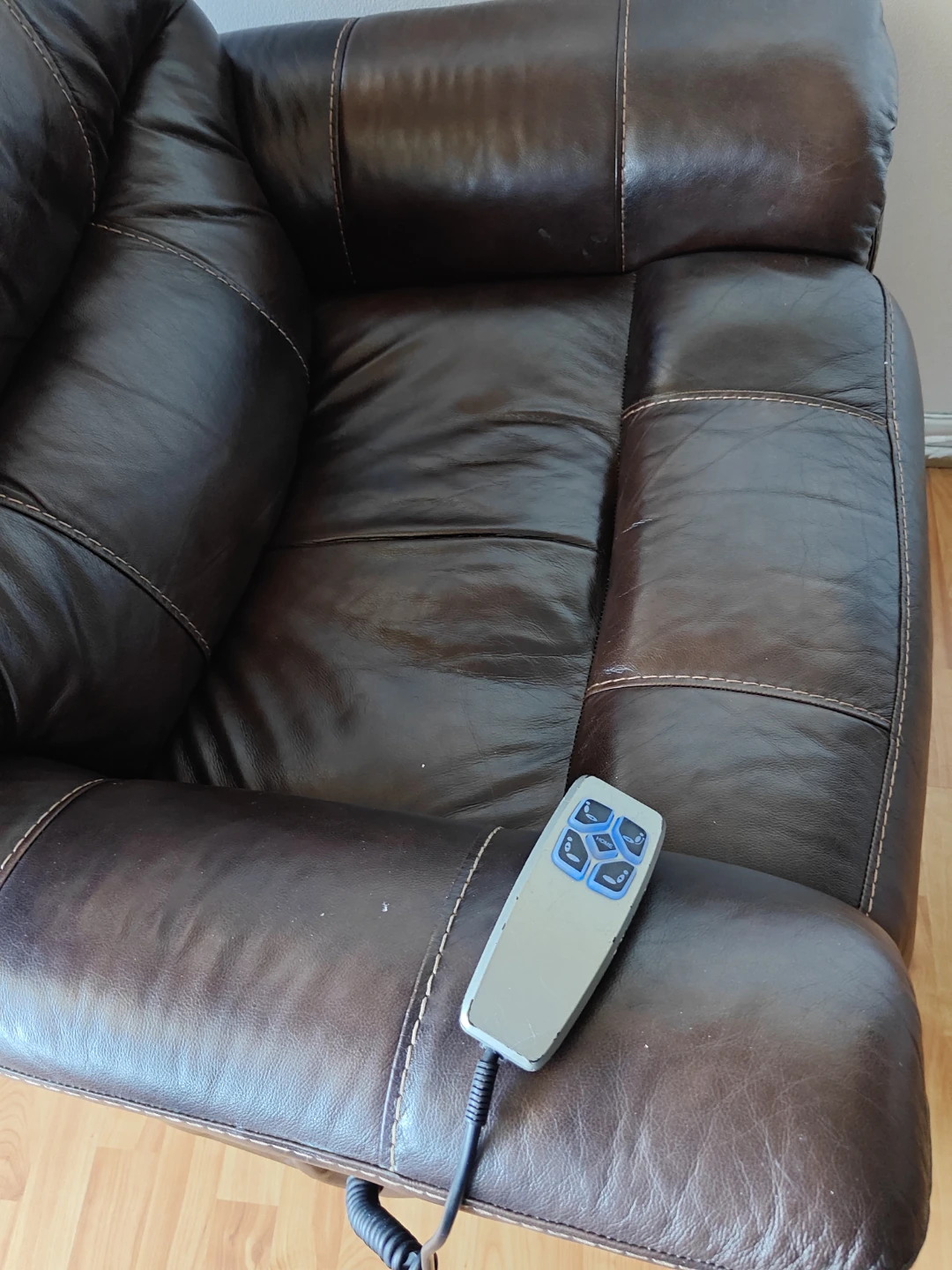 Brown Leather Recliner Chair - photo 2
