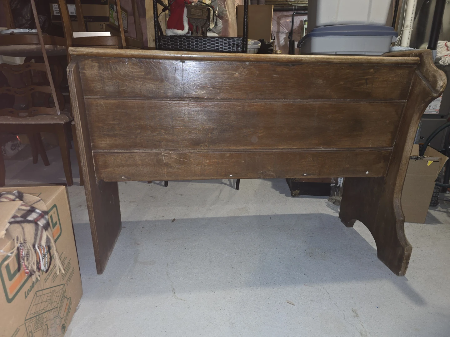 Antique wooden church pew - photo 3