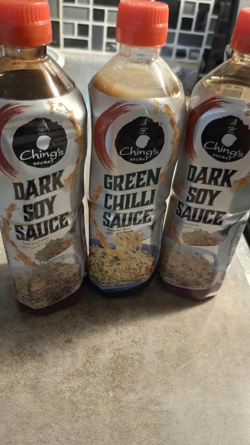Ching's Secret Dark Soy Sauce & Green Chilli Sauce 3-Pack