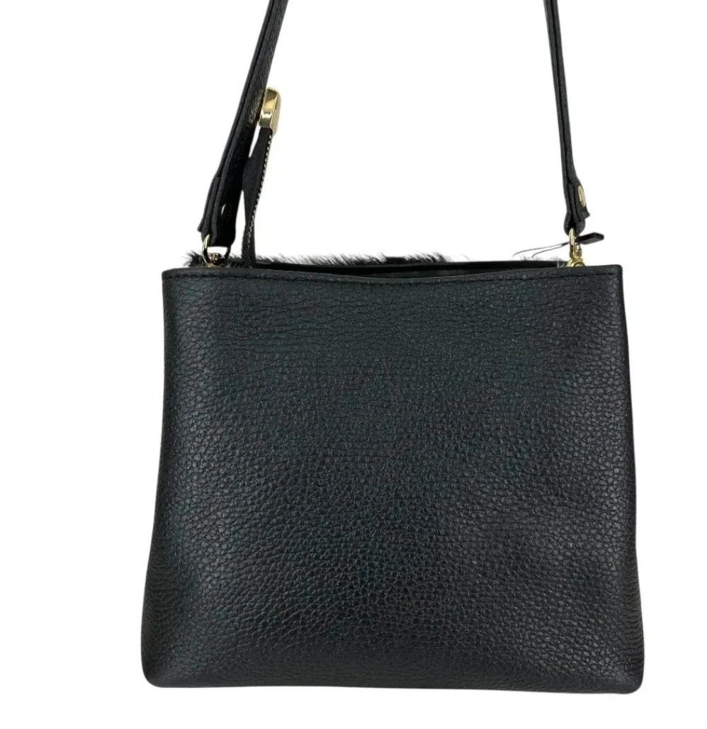 Cowhide & Black Leather Shoulder Bag - photo 2