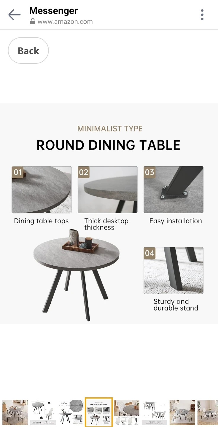 Round Dining Table with 4 chairs. - photo 3