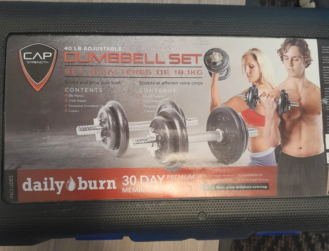 CAP Strength 40 LB Adjustable Dumbbell Set