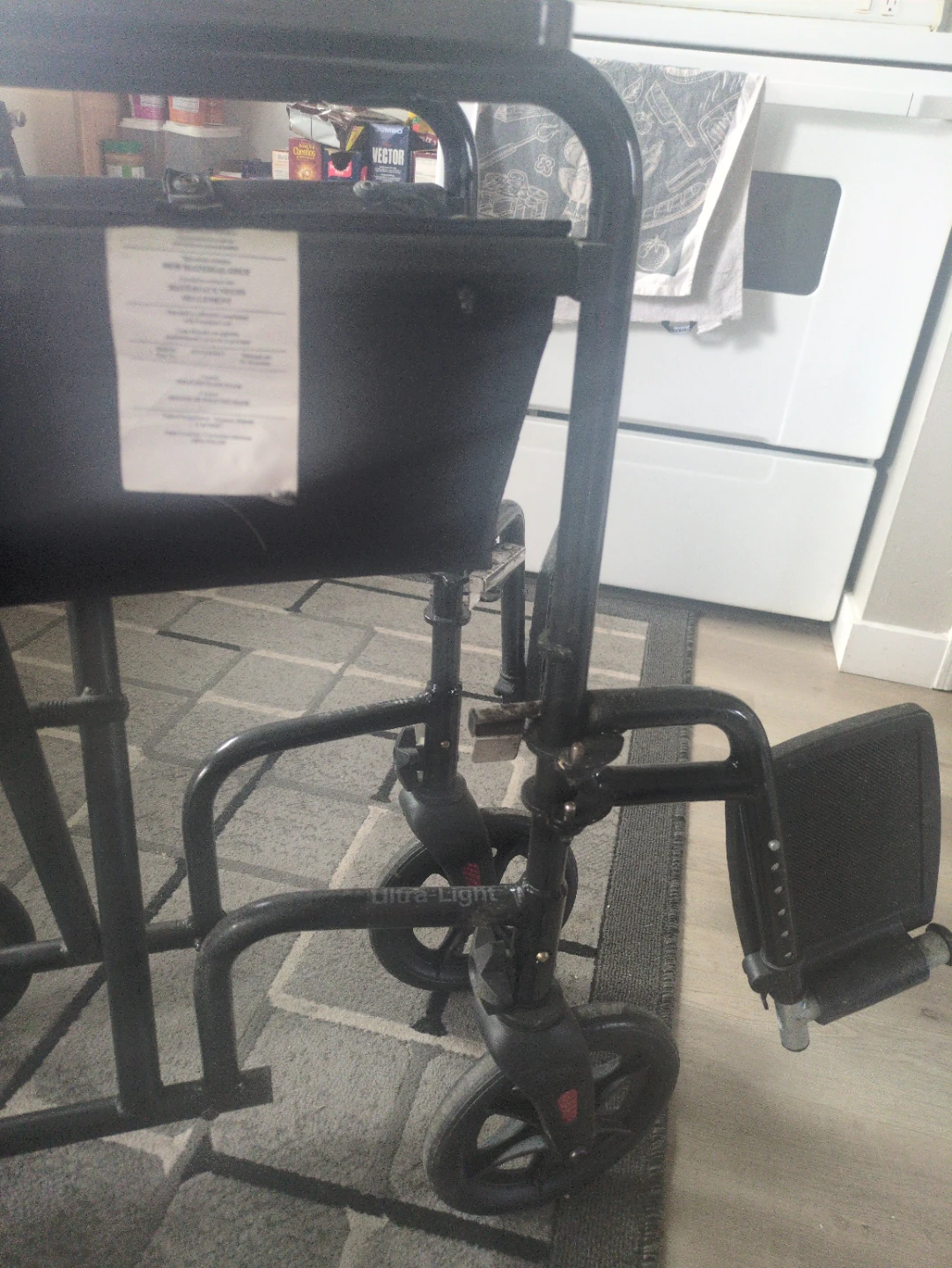 Black Transport Wheelchair - Ultra Light - photo 3