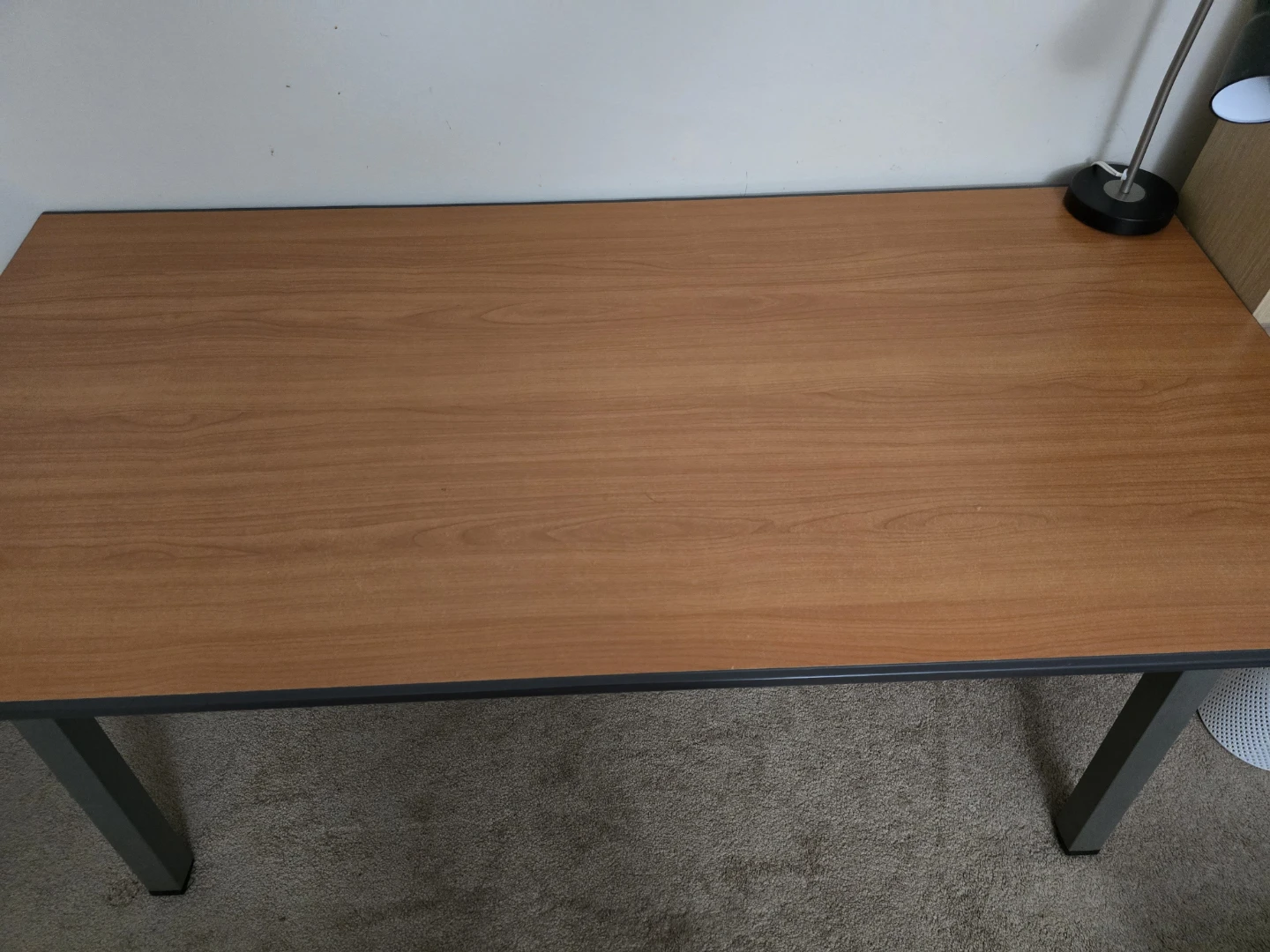 Wooden Desk with Metal Frame