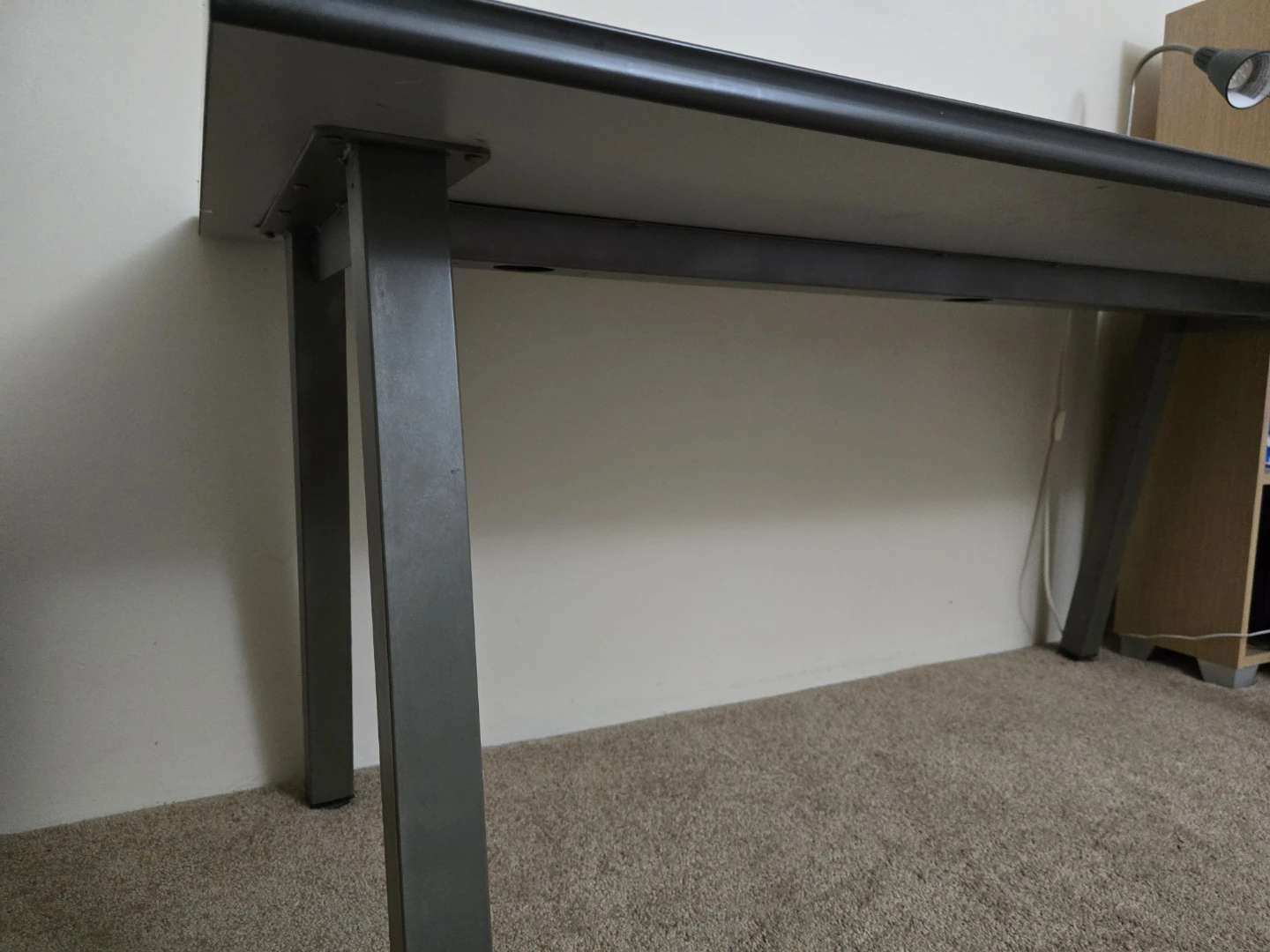 Wooden Desk with Metal Frame - photo 2