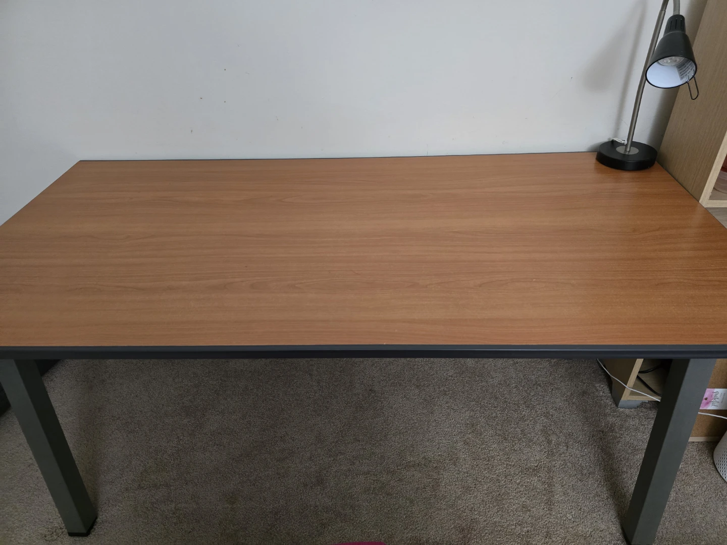 Wooden Desk with Metal Frame - photo 3