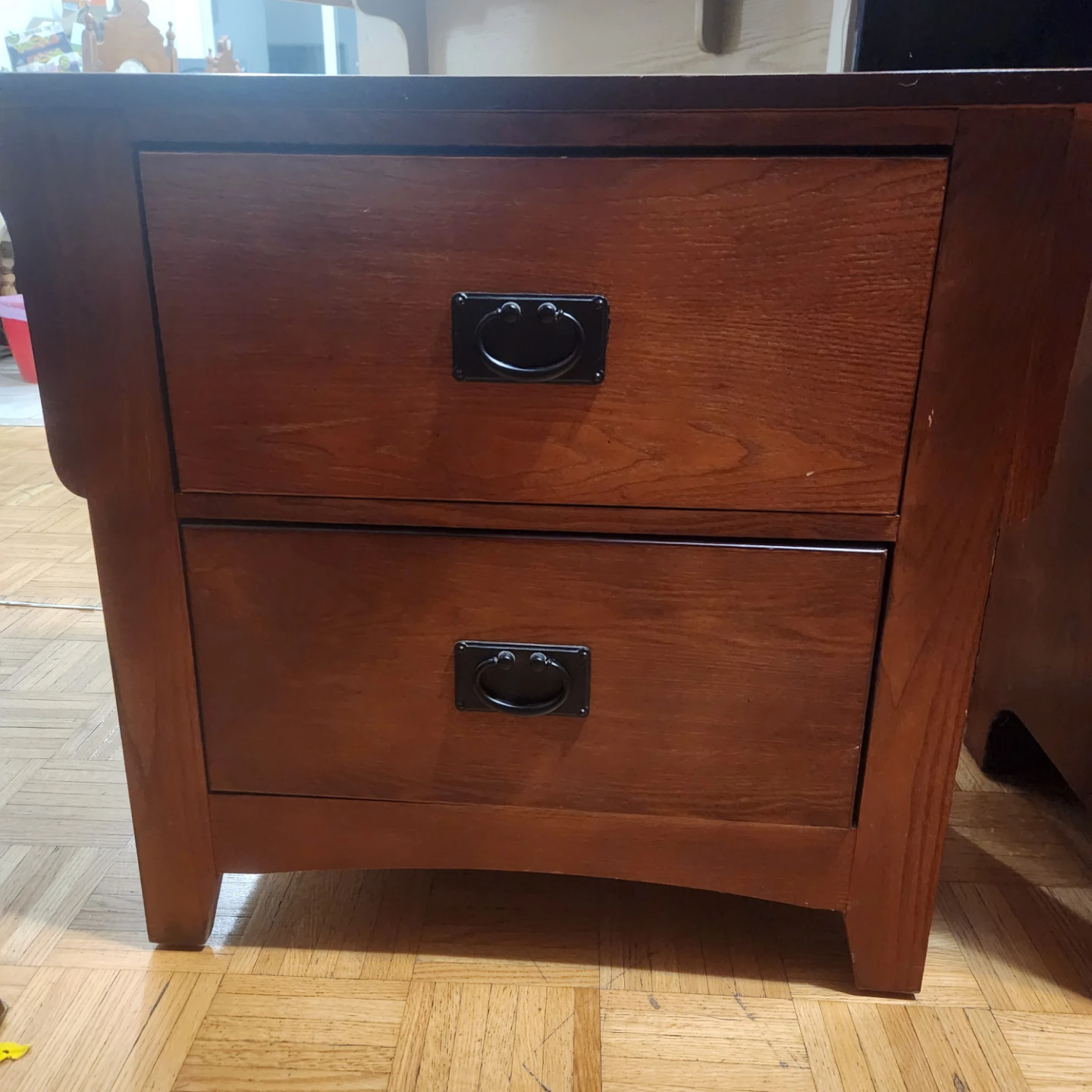 Wooden Nightstands with 2 Drawers - photo 2