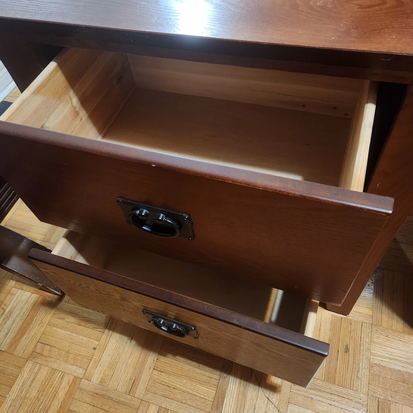 Wooden Nightstands with 2 Drawers - photo 3