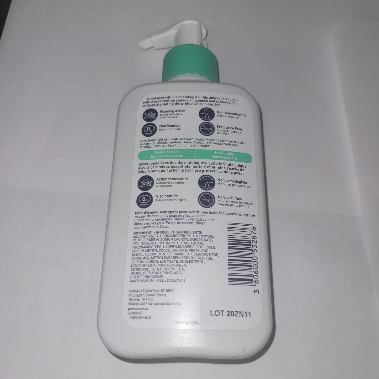 CeraVe Foaming Facial Cleanser for Normal to Oily Skin 237mL - photo 2