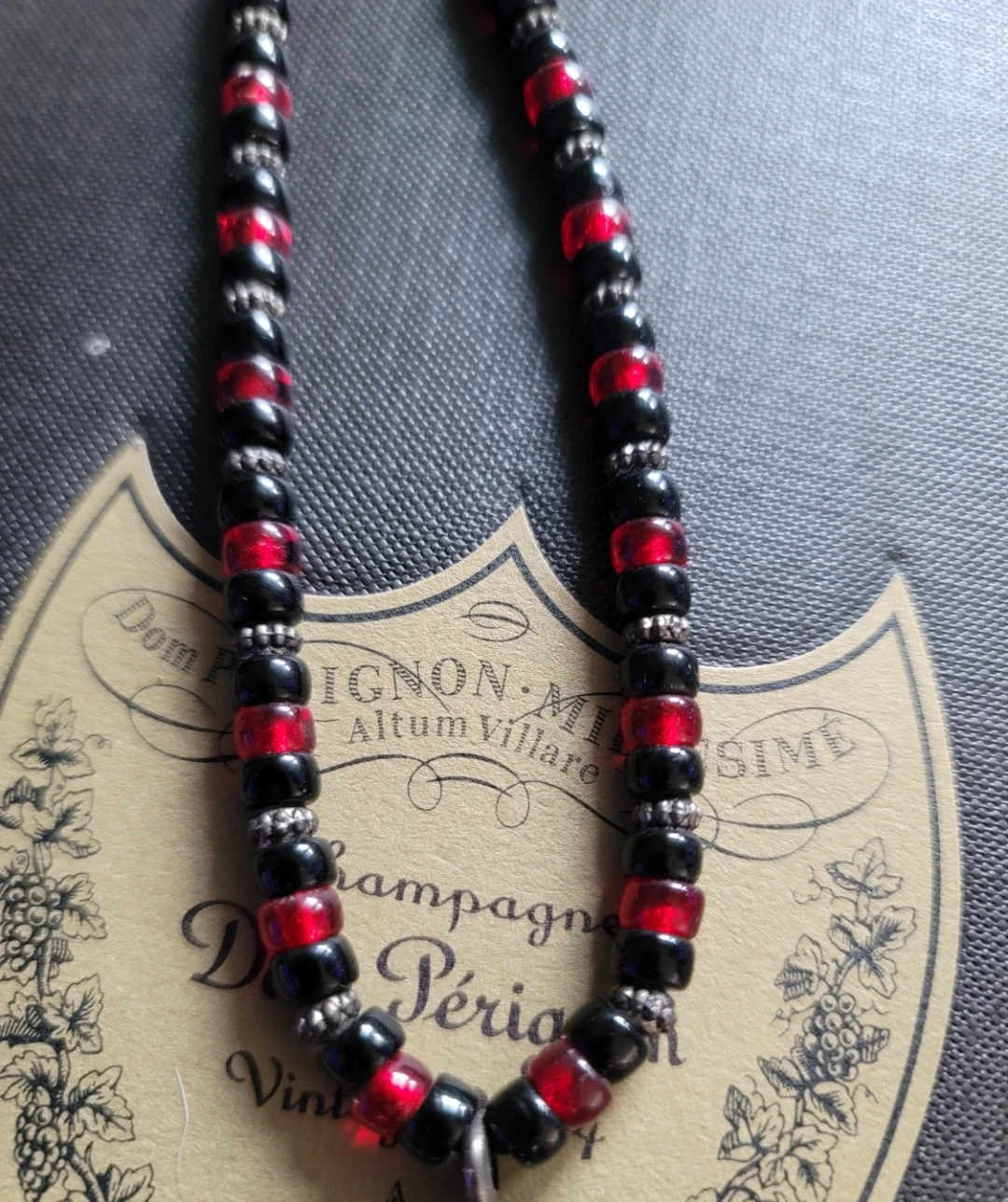 Unisex Beaded Necklace with Cross Pendant - photo 4