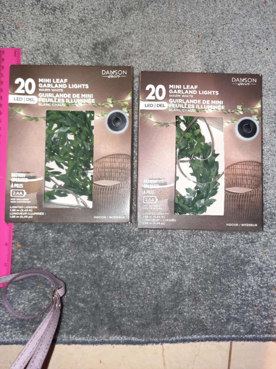 2 packs Danson Decor Mini Leaf Garland Lights