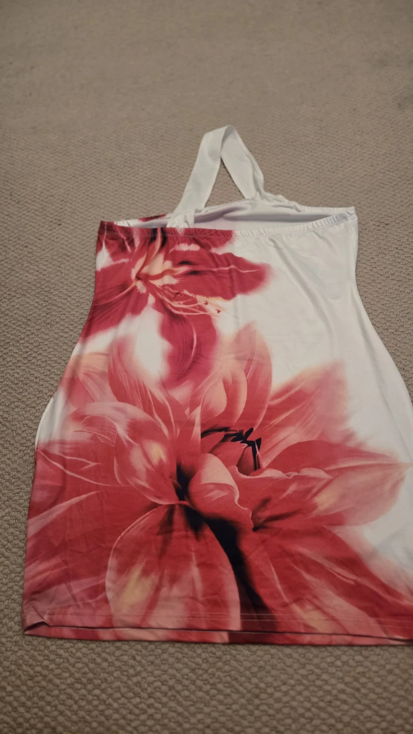 Women's One-Shoulder Floral Mini Dress - photo 2