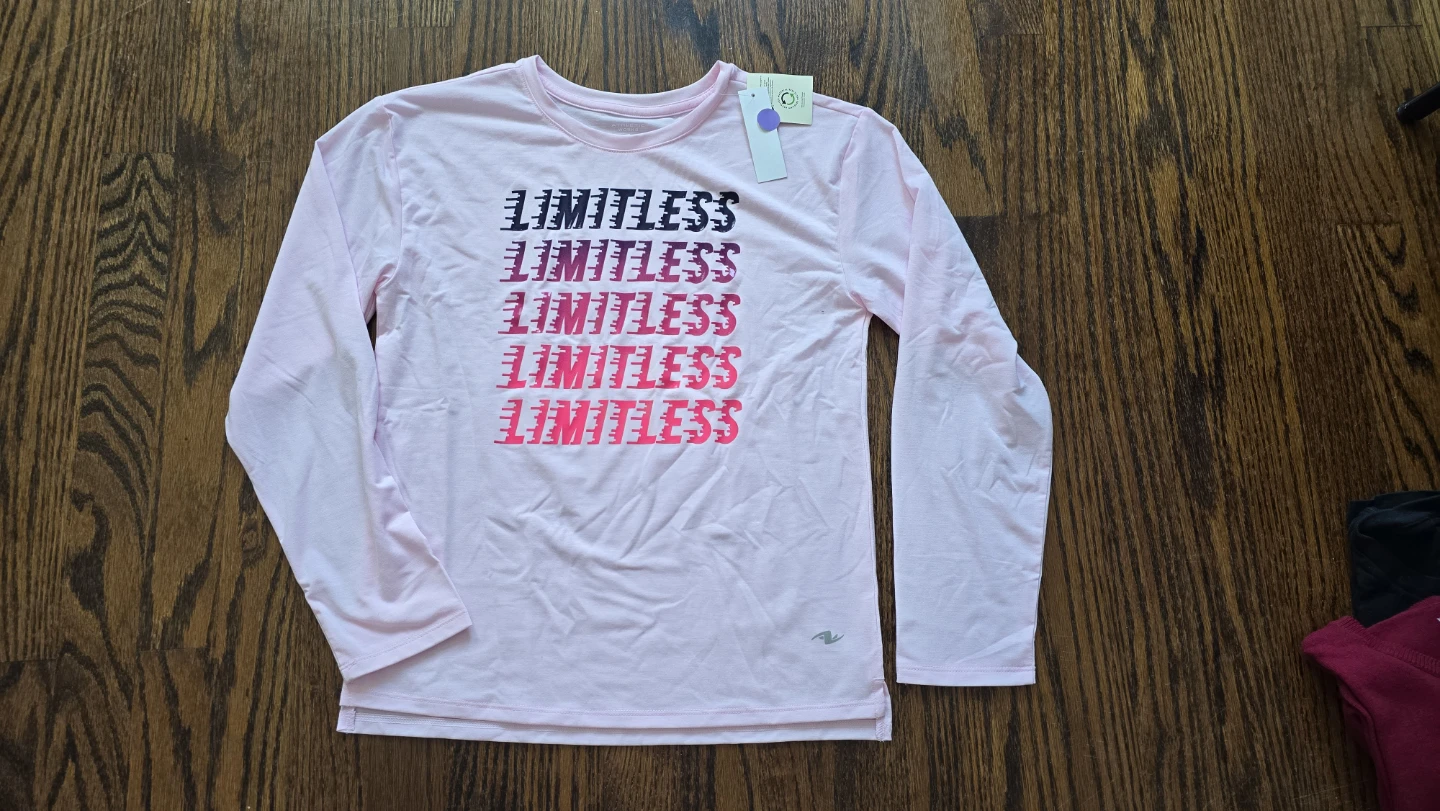 NEW Girls Active Pink Long Sleeve T-Shirt L (10-12Y)