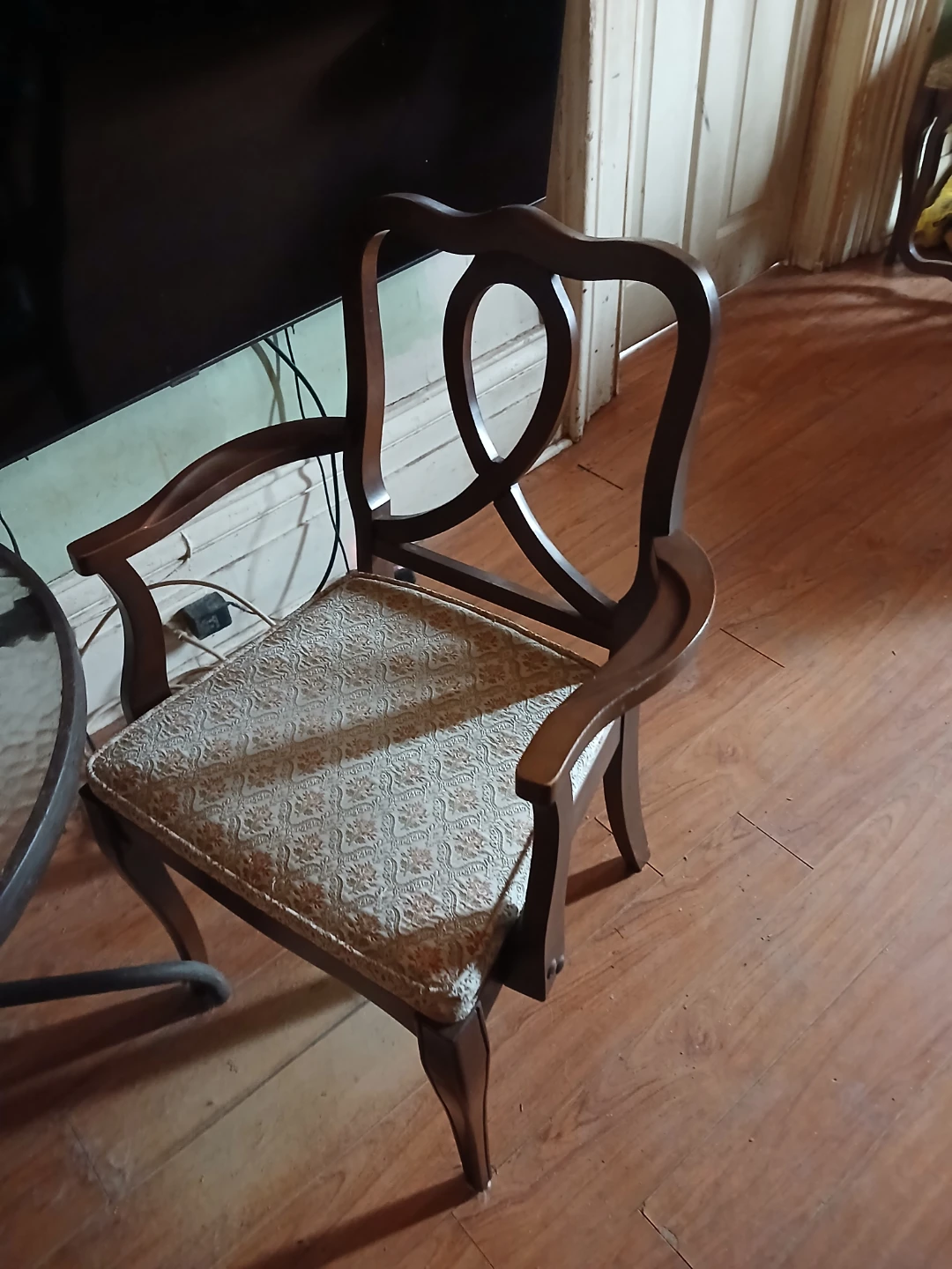 Wooden Dining Chair with Upholstered Seat - photo 2