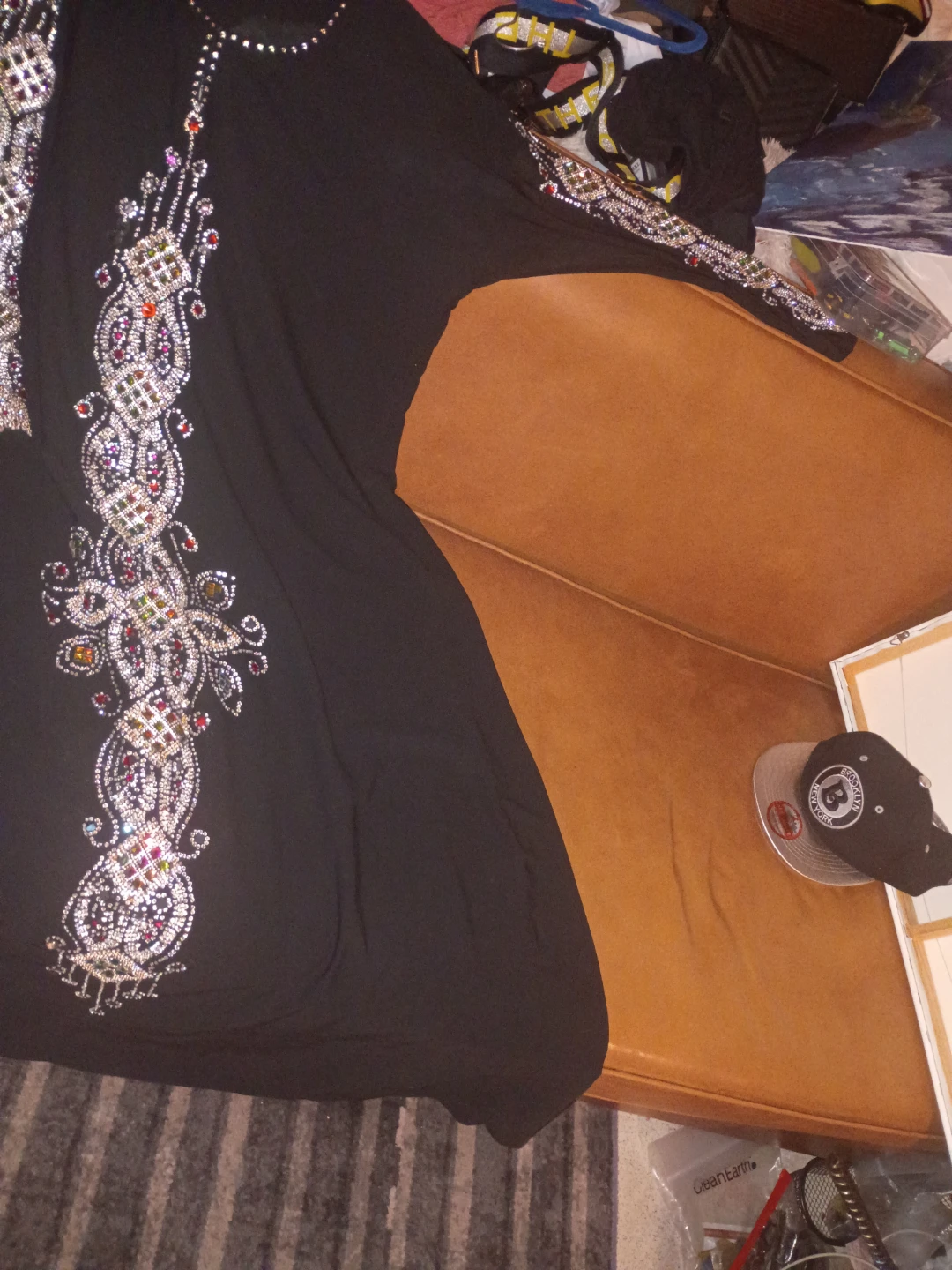 Black Abaya with Embellishments