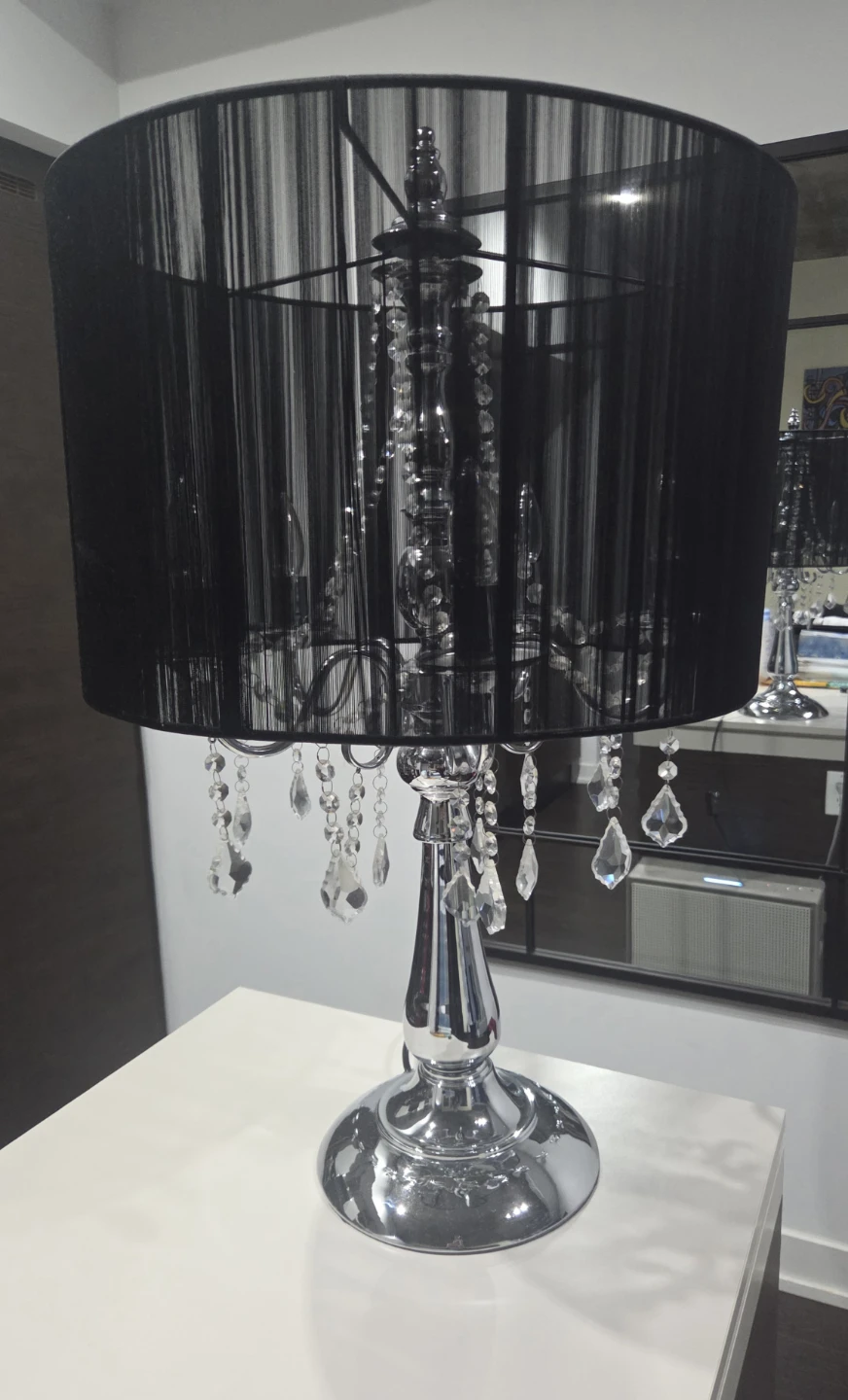 Black Chandelier Style Table Lamp