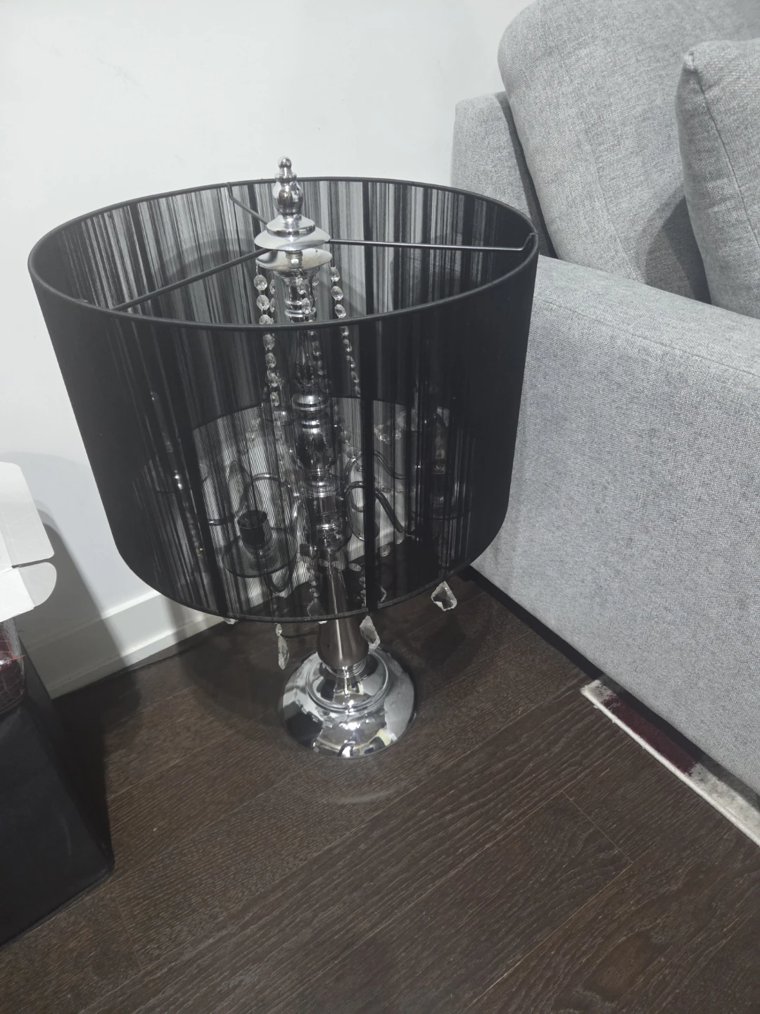 Black Chandelier Style Table Lamp - photo 2