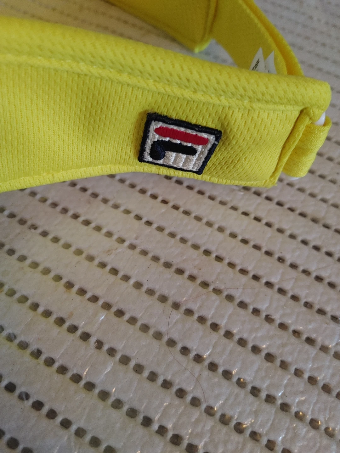Yellow Fila Visor with BNP Paribas Logo - photo 4